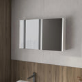 White Medicine Cabinet with Included Mirrors and 2 Doors