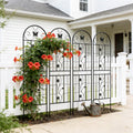 4 Pack Metal Garden Trellis 71' x 19.7' Rustproof Trellis for Climbing Plants Outdoor Flower Support Black