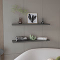 Ecco 47' Wide  Floating Shelves Set of 2, Shelves for Wall Decor for Bedroom, Bathroom Storage Shelves, Book Shelves for Living Room Matt Gray