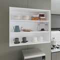 Wally 36' Wide x 30'H 3-Tier Open Wall Cabinet, Wall Shelf, Storage Cabinet, Cube Shelf Bedroom, Office, Living Room, Garage White