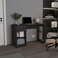 120-Home 47' Wide One Drawer Desk , Four Shelves, Writting Desk, Gamer Desk, Home Office, Living Room Black