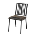 Brown and Black Slat Back Side Chair (Set of 2)