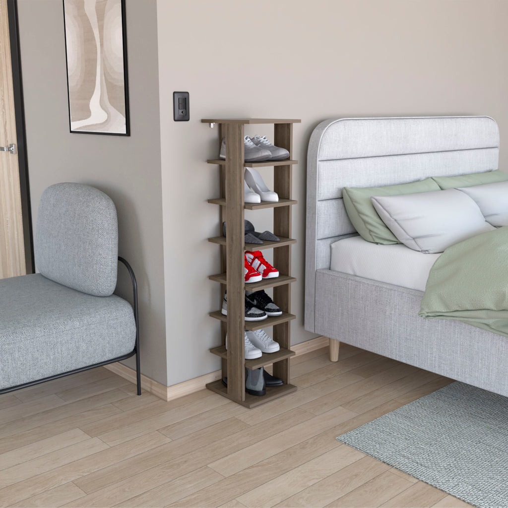 Odesto 48.7' Tall 8-Tier Vertical Shoe Rack, Narrow Shoe Tower for 8 Pairs, Entryway, Living Room, Bedroom