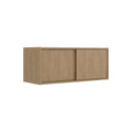 Note 32-Inch Wide Wall Storage Cabinet with Sliding Doors, Compact Wall-Mounted Storage Option for Bedroom, Office, Living Room or Garage Organization