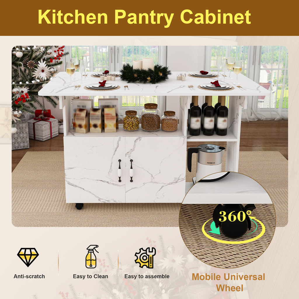 White-kitchen-storage-table