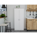 Varese Pantry Cabinet, Double Door,Five Shelves -White
