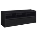 O'Brien Black 3-Drawer TV Stand Media Console with Modern Engineered Wood Design, Black Finish, 59-Inch Wide