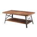 Weathered Oak and Sandy Black Storage Coffee Table