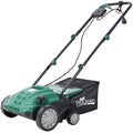 Garden Scarifier, 2-in-1 13INCH Dethatcher Scarifier,12 Amp Electric Lawn Dethatcher,Removable Collection Bag extra large 31.7QT, CUS Certificated