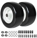 (Set of 2) 11x6.00-5 Smooth Tire and Wheel,  11x6-5 Solid Rubbe Riding Lawn Mower Tire with Rim, 3/4' Bearing, 5.8' Centered Hub, Smooth Tread Solid Tire for Zero Turn Mowers