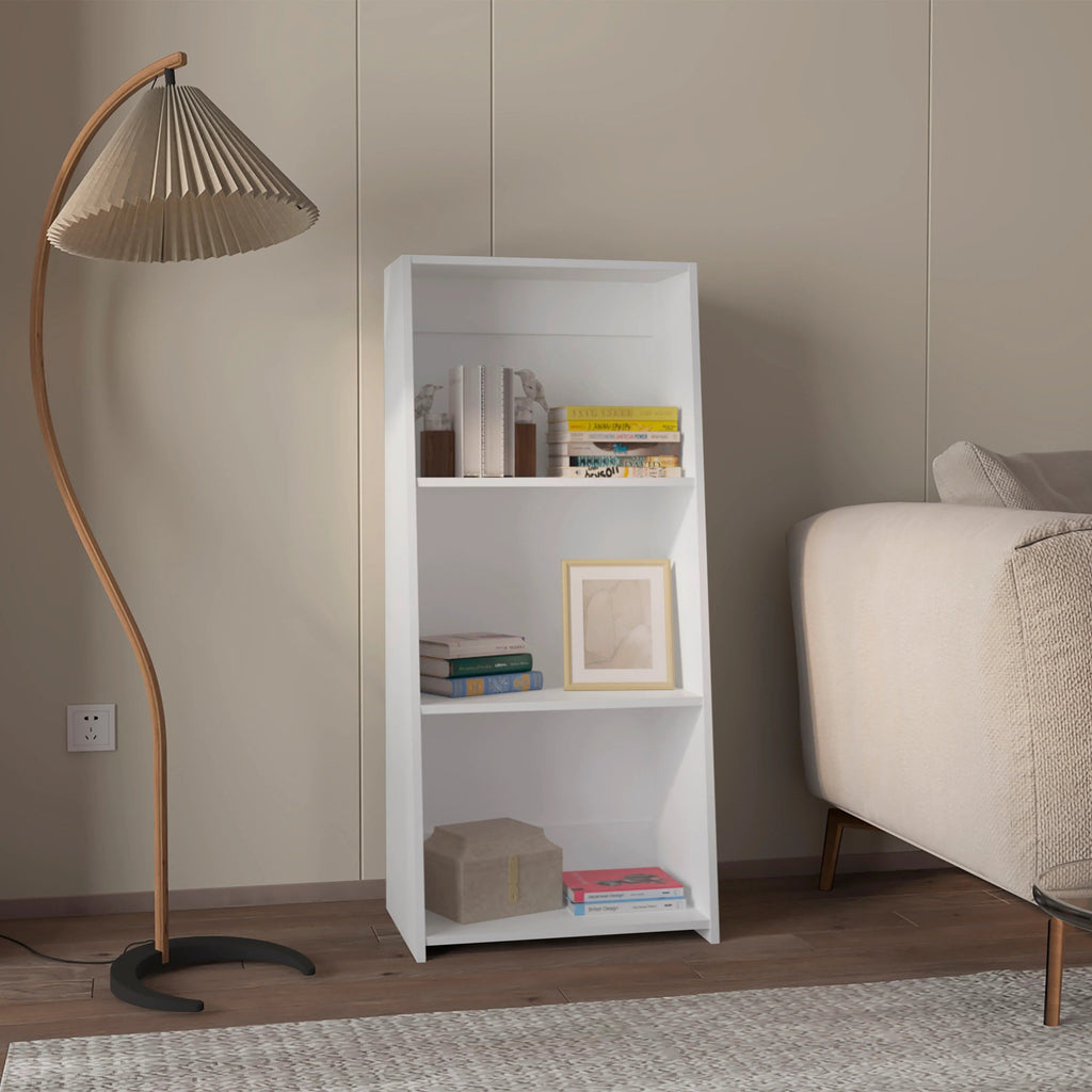White Bookcase with Three Shelf