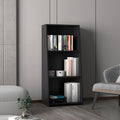 Note 47' Tall Three-Tier Ladder Bookcase Black
