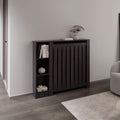 Radiator Cover Cabinet Joseph with Slatted Frame and 3 Shelves, Decorative Heater Cover, Modern Furniture Accent, Walnaut