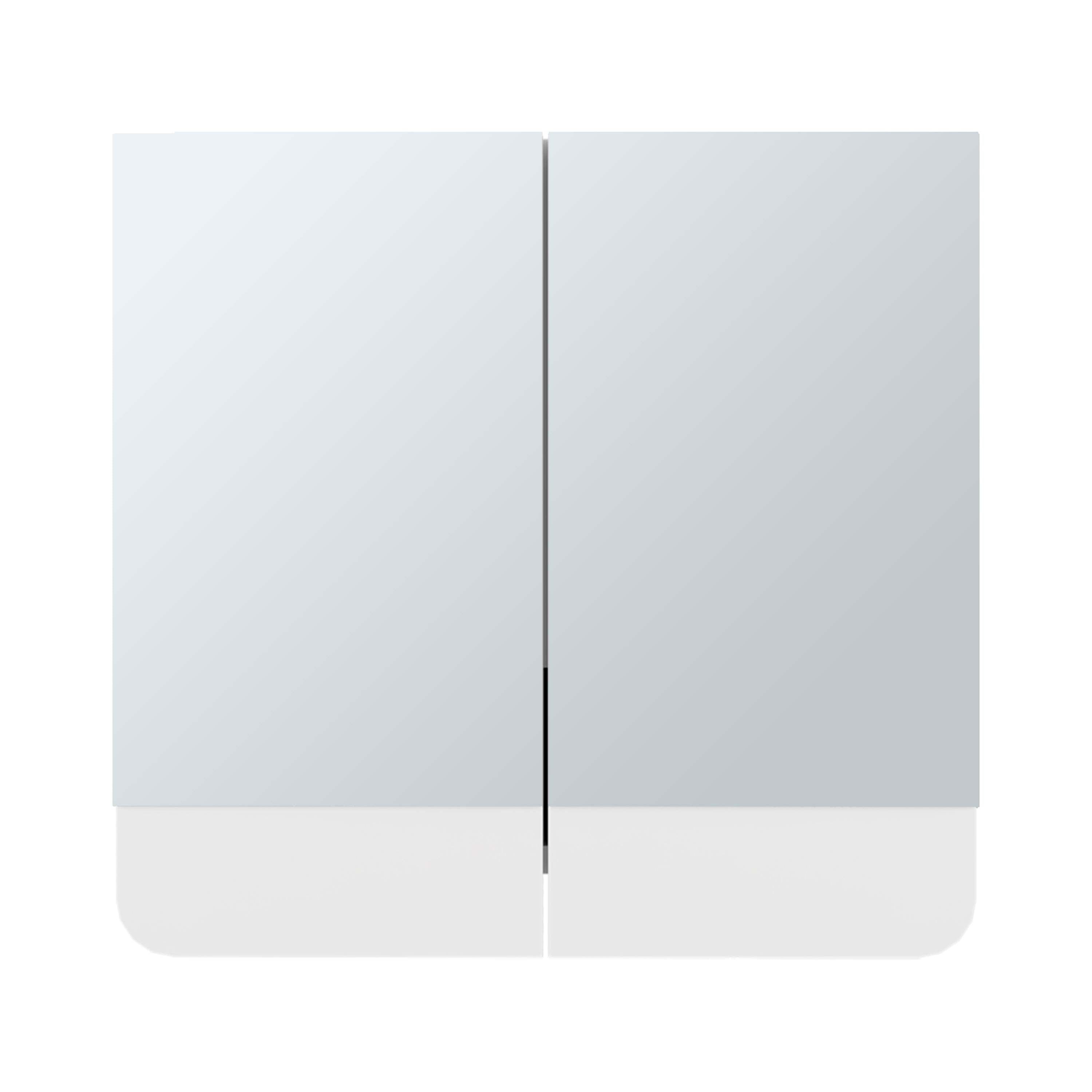 White 2-Door Medicine Cabinet with Three Spacious Shelf