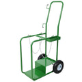 440lbs capacity Cylinder Cart,WELDING CYLINDER HAND TRUCK,Large Dual Oxygen Tank 9.5' Cart Dolly With 10-Inch Pneumatic Wheels, Green Color