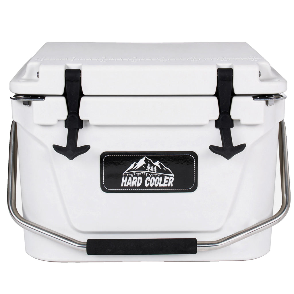 20 Quart White Cooler, Ultra-Tough Hard Shell Ice Chest – Compact Portable Cooler Keeps Ice Up to 5 Days for Outdoor Adventures, Work, Beach & Boating
