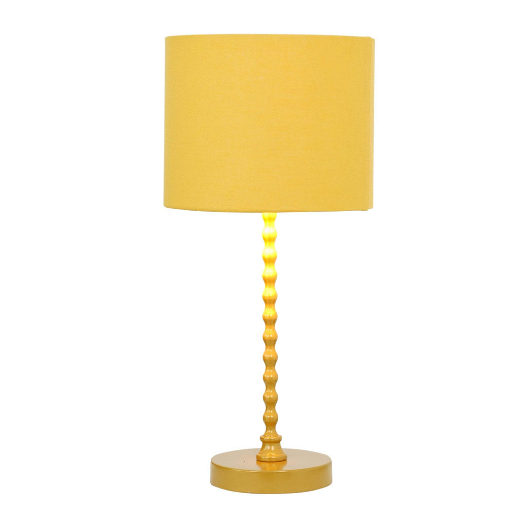 Modern Classic Desk Lamp Decorative Sereno Table Lamp Ochre and Gold Metal 110-120V, Easy Assembly