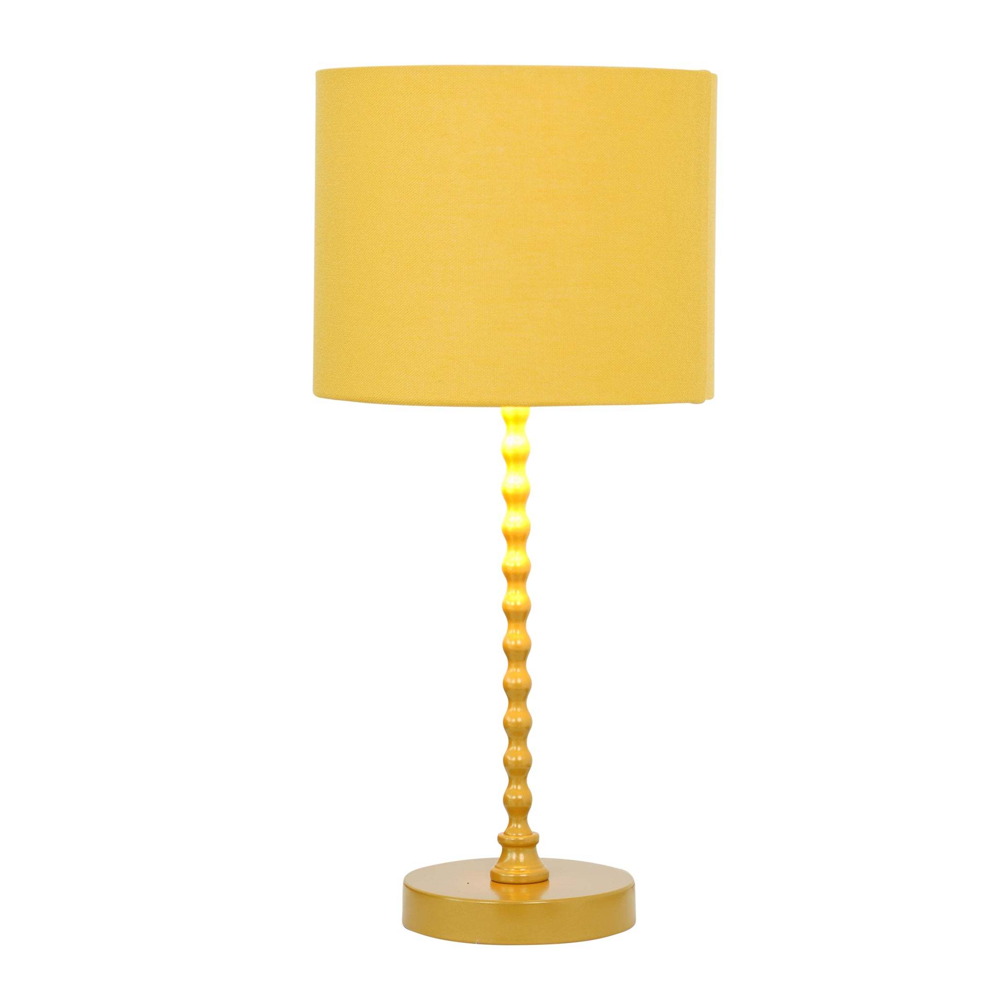 Modern Classic Desk Lamp Decorative Sereno Table Lamp Ochre and Gold Metal 110-120V, Easy Assembly