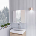 Sines Mirror Medicine Cabinet, With Four Internal Shelves, Double Door, Minimalist Bathroom Storage, White