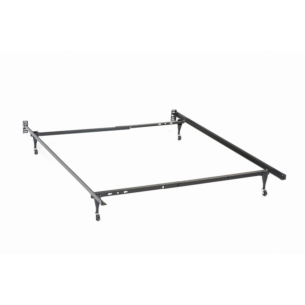 Julian Black Twin or Full Bed Frame with Minimalist Metal Design for Small Spaces