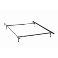 Julian Black Twin or Full Bed Frame with Minimalist Metal Design for Small Spaces