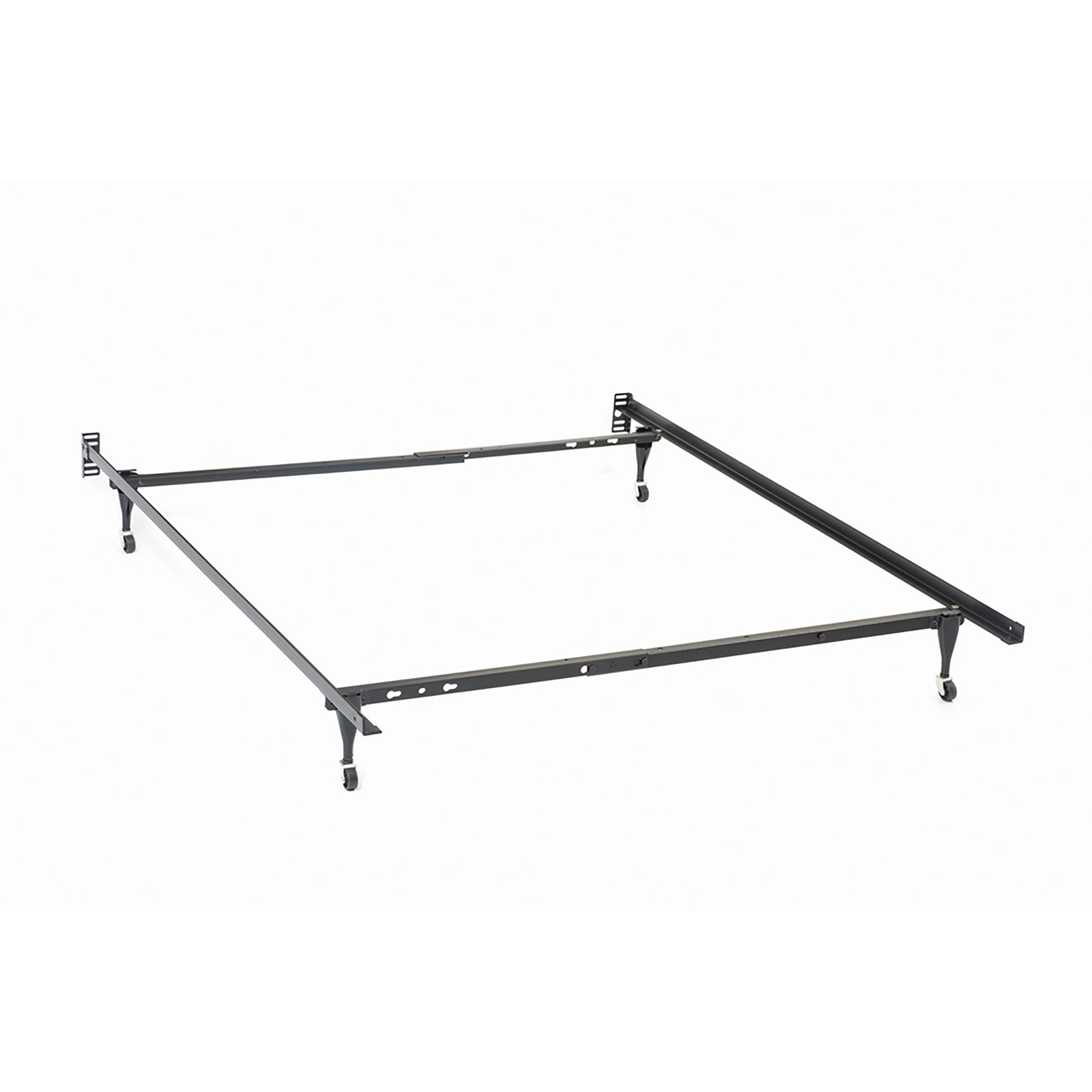 Julian Black Twin or Full Bed Frame with Minimalist Metal Design for Small Spaces