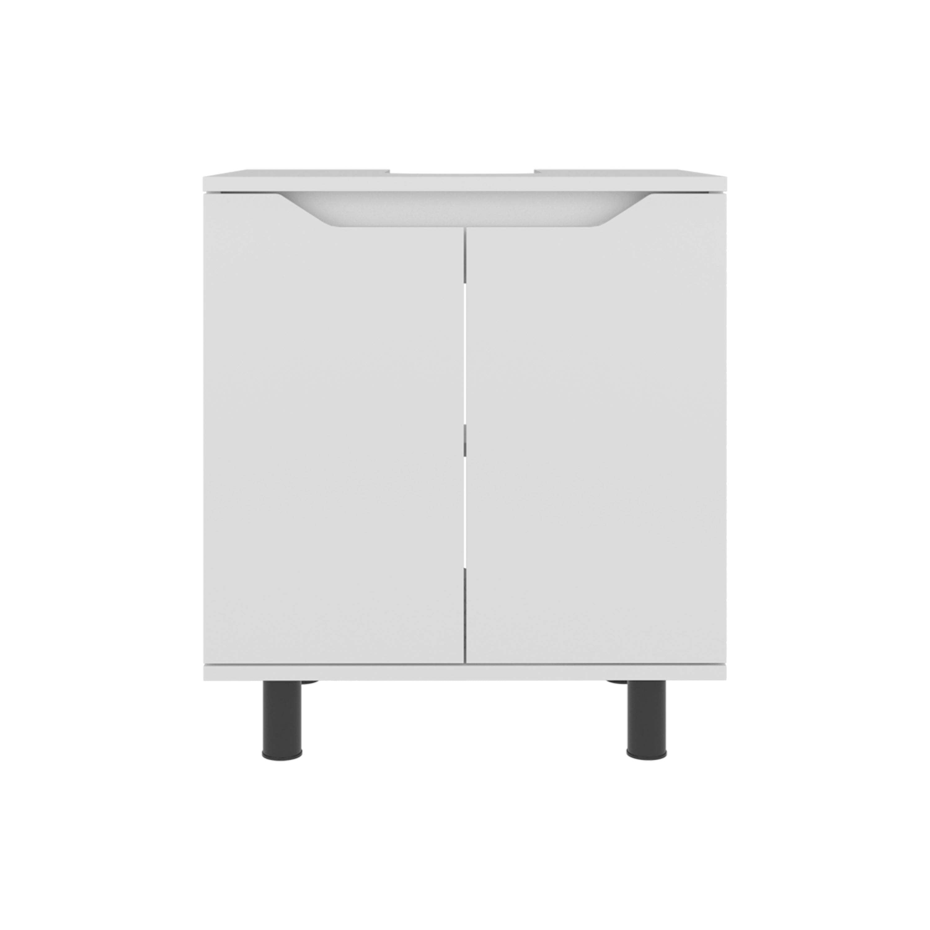 White Bathroom Vanity Cabinet for Pedestal Sink