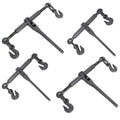 Heavy duty 5/16'-3/8' Ratchet Binders, 5400lbs Working Load capacity, G70 Hooks Adjustable Length, 4-Pack,,Black Hammertone color