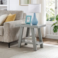 Athens Contemporary Wood Shelf Side Table in Gray