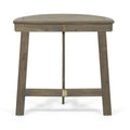 Outdoor Half-Round Folding Acacia Wood Bistro Table, Grey Finish, Compact and Durable