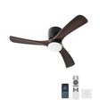 42' Solid Wood Ceiling Fan with Light-Flush Mount, Dc Motor (Dark Purple Walnut)