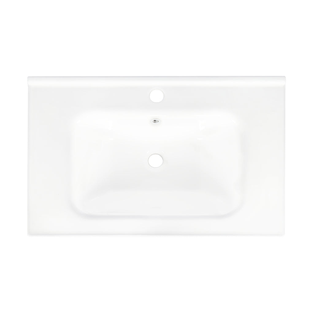 27.8' White Ceramic Basin, Only Ceramic Sink, Without Cabinet