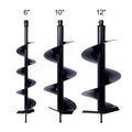 Auger Drill Bit for Planting Hole, Bulb Bedding Digging Post Hole Planting Tool for 3/4' Shaft Auger,Hole Digger Replacement Auger Bits Earth Auger Digging Bit 6IN+10IN+12IN