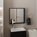 Dakota Medicine Cabinet with Mirror and Storage, Wall-Mounted Mordern Bathroom Organizer, Black