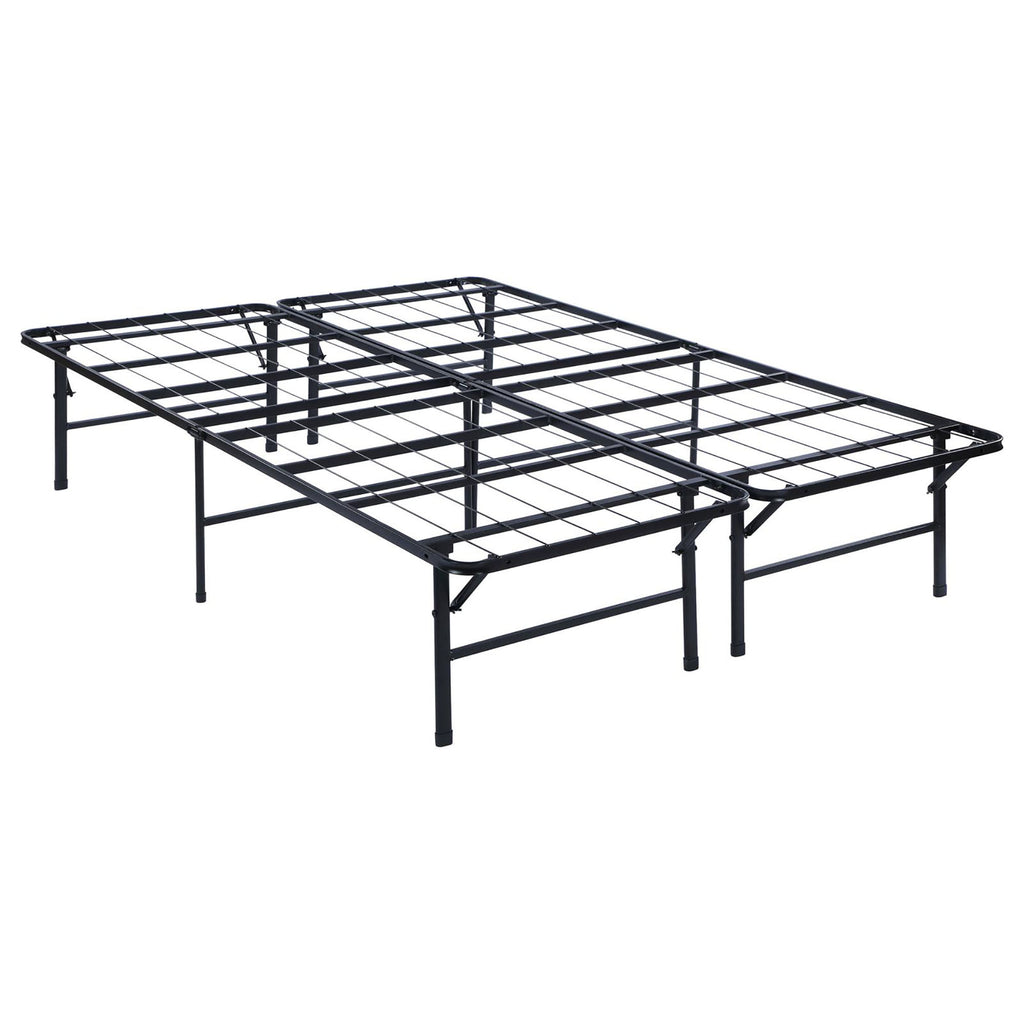 Black Queen Mattress Support with Heavy-Gauge Steel Frame and Minimalist Design