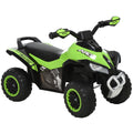 Aosom NO Power Kids Ride On Push Car, Ride Racer, Foot-to-floor Sliding Car, Walking ATV Toy with Music, Lights, for 1.5-3 Years Old, Green