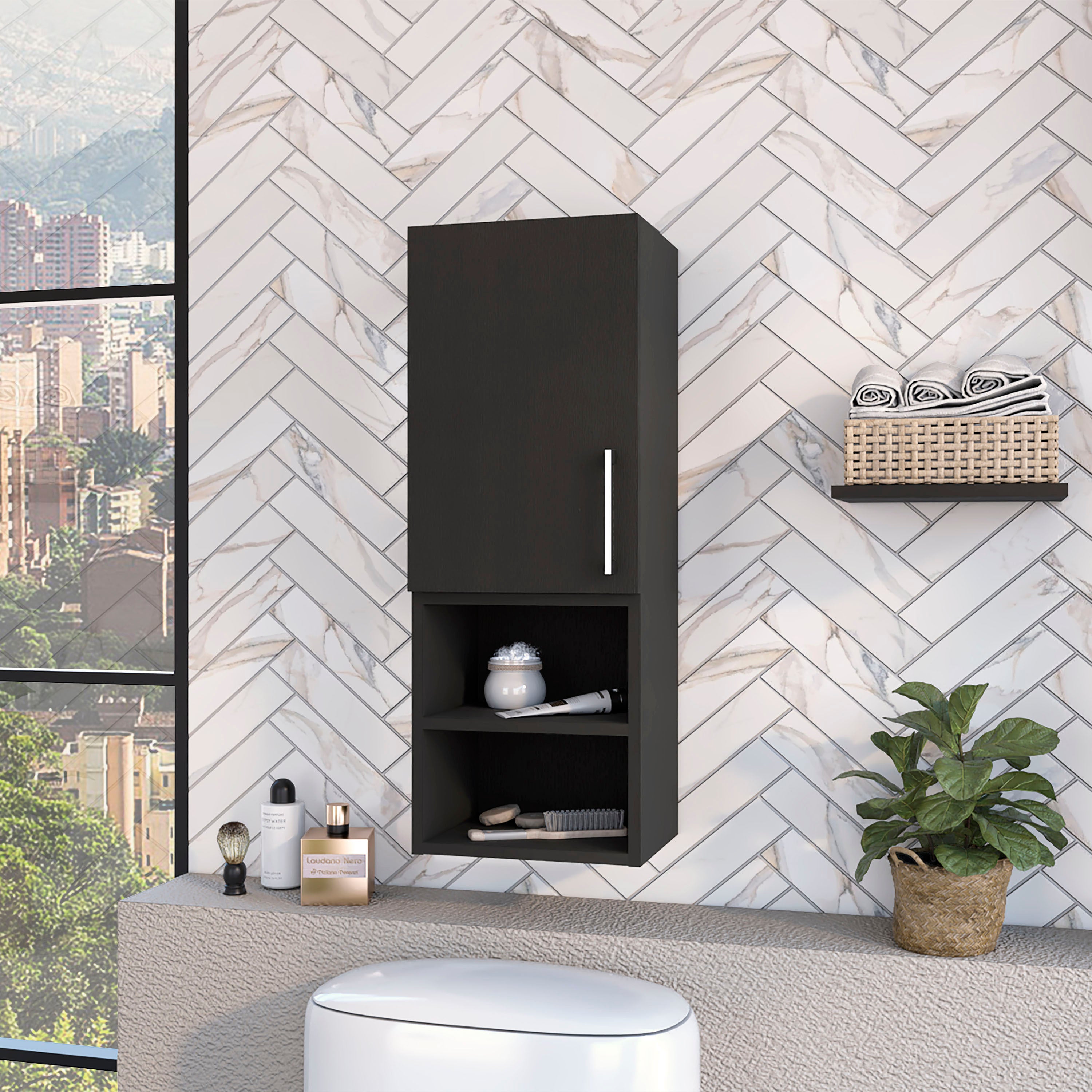 Wenge 2-Shelf Medicine Cabinet