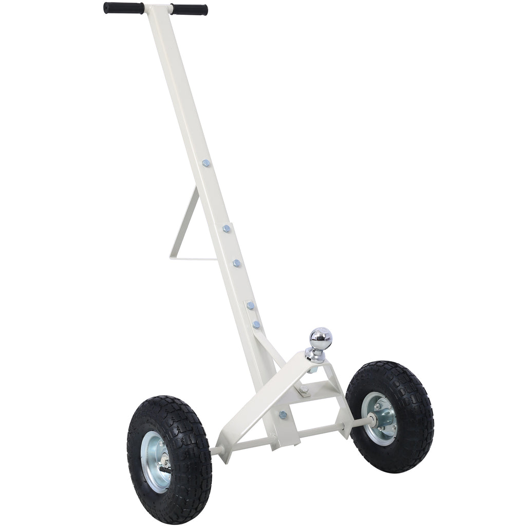 Trailer Dolly with Pneumatic Tires - 600 Lb. Maximum Tongue Weight Capacity, gray color