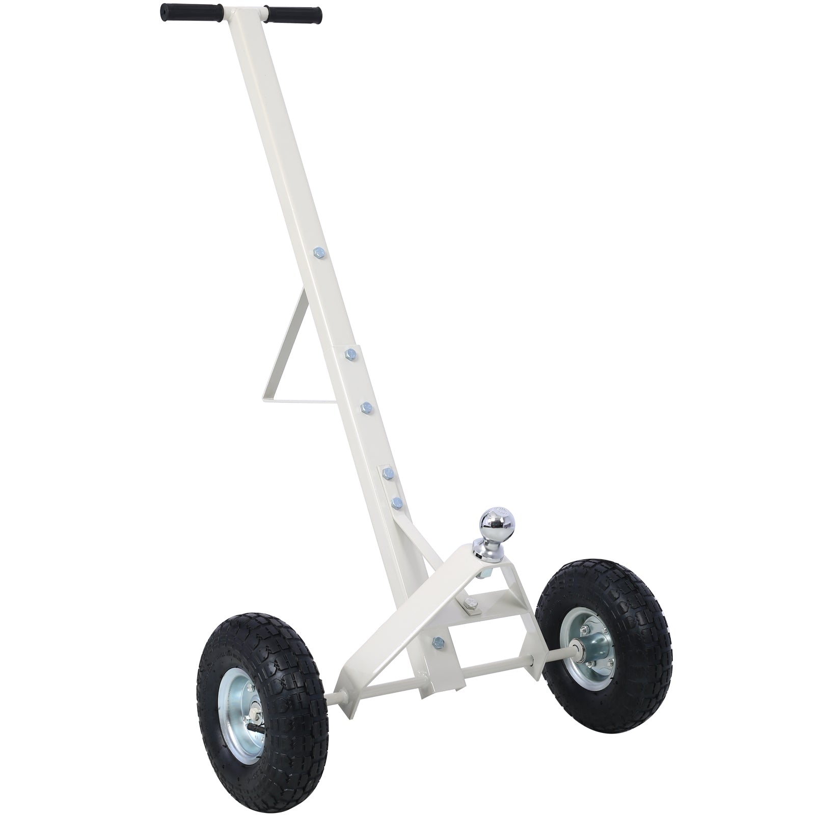 Trailer Dolly with Pneumatic Tires - 600 Lb. Maximum Tongue Weight Capacity, gray color