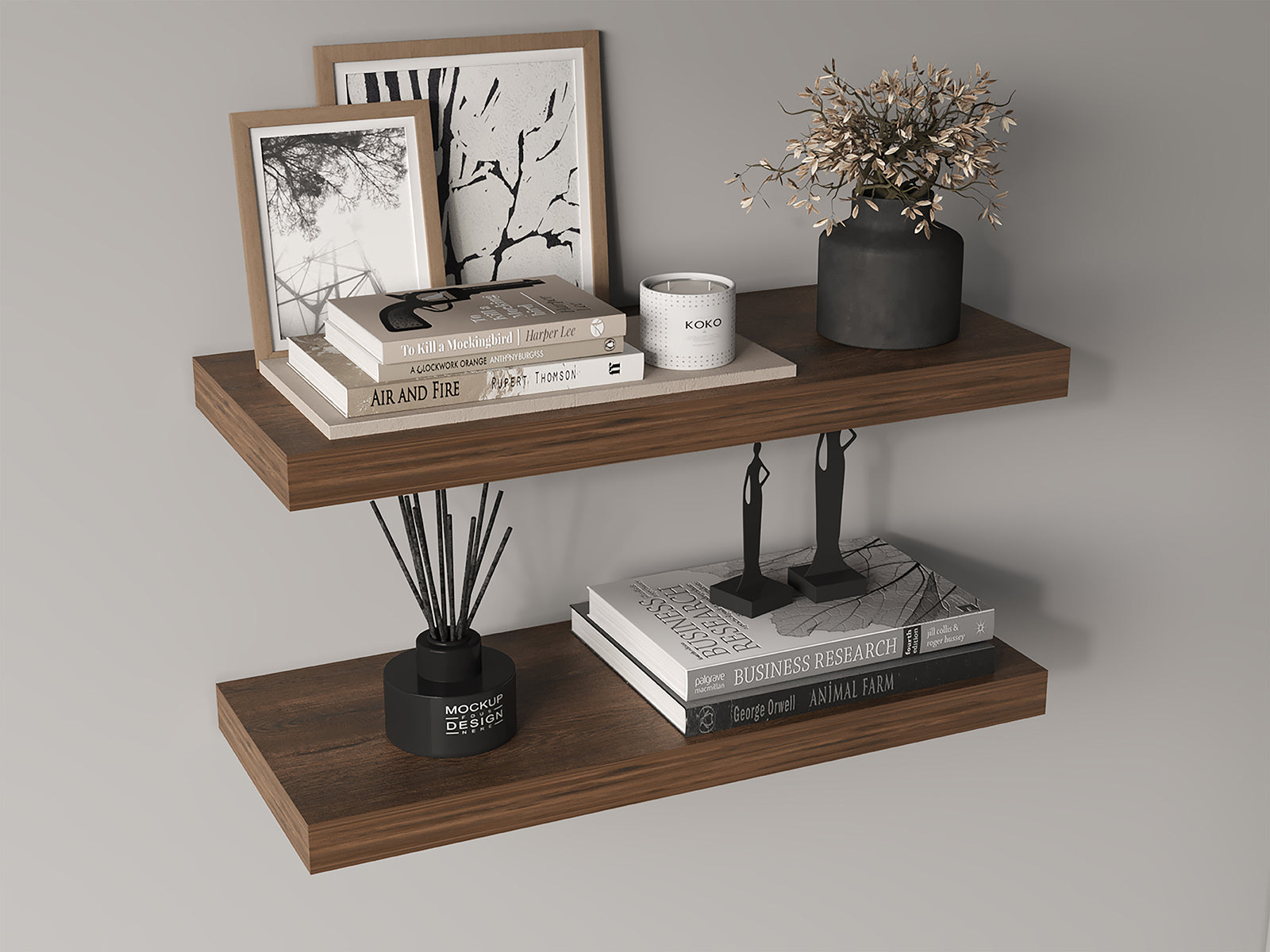 Ecco 31.5' Wide Floating Shelves Set Of 2, Shelves For Wall Decor For Bedroom, Bathroom Storage Shelves, Book Shelves For Living Room