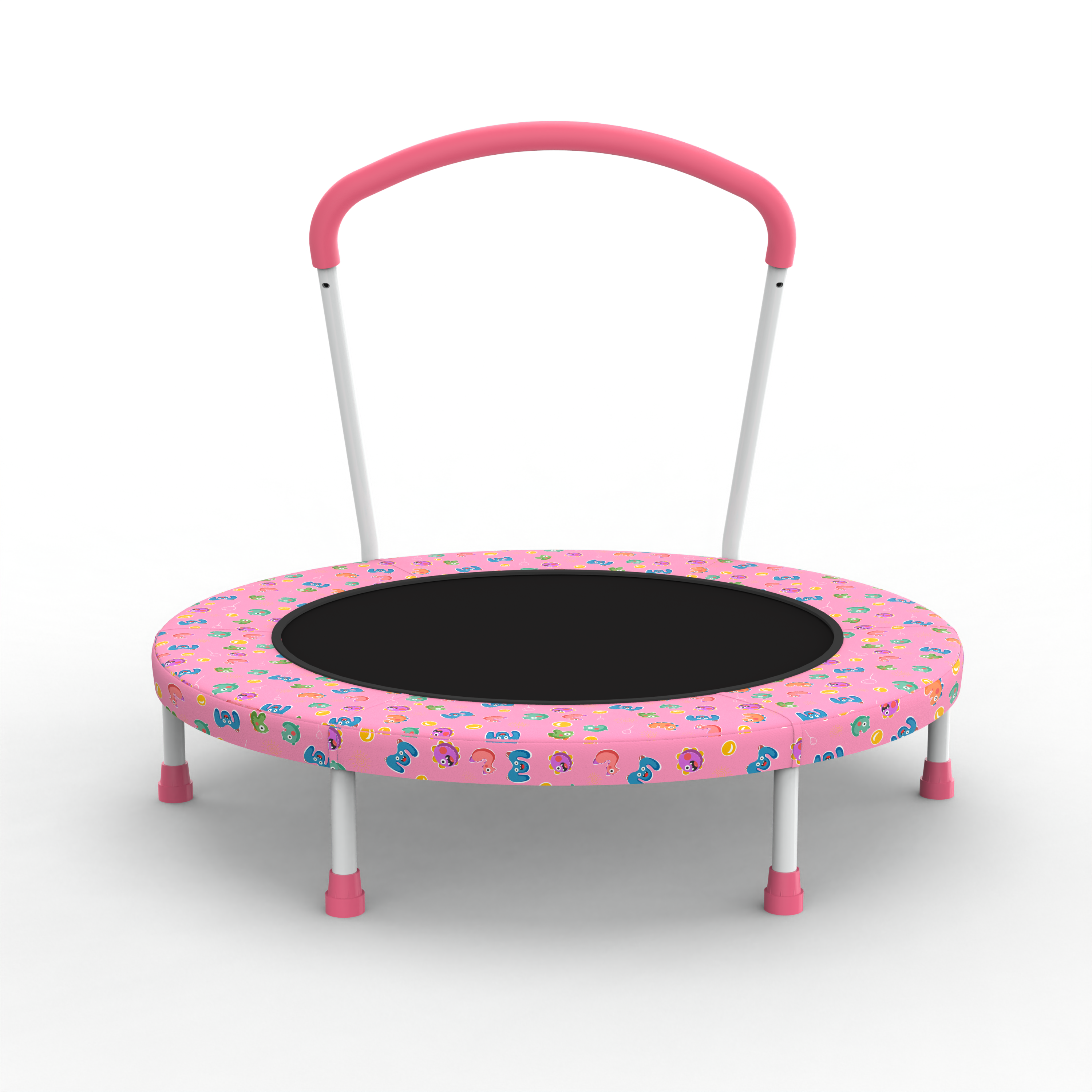 36inch Mini Trampoline for Kids Ages 1-6 Indoor Outdoor Trampoline with Handle Fun for Kids