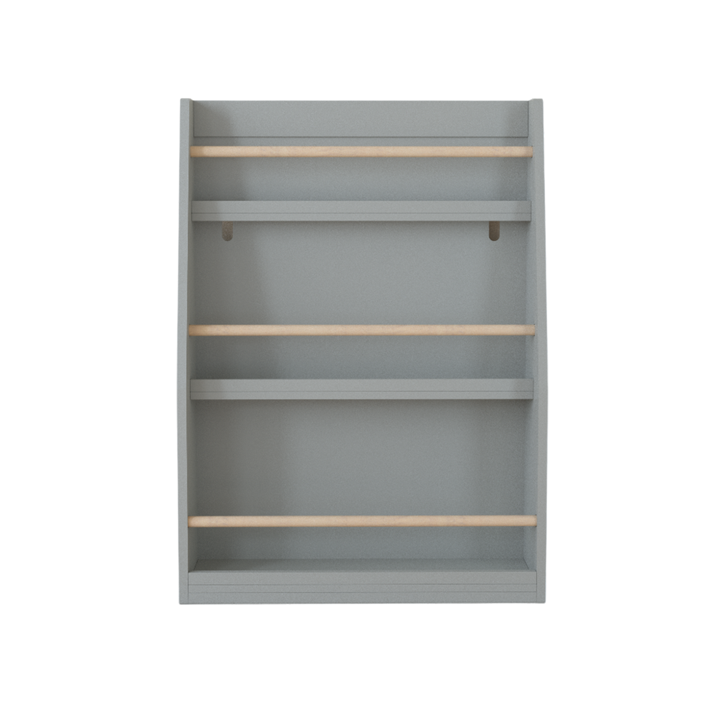 3-Tier Kids Book Shelf in Gray, Made of MDF and Pine Wood, 22.8 x 7.1 x 31.5 Inches