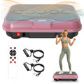Vibration Plate Exercise Machine, Whole Body Workout Platform with Remote Control, Resistance Bands, Vibration Platform for Home Gym