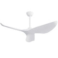 Modern 38 Inch Ceiling Fan Without Light, DC Motor Remote Control Fan in Matte White for Indoor Outdoor Use
