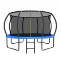 12FT Recreational Kids Trampoline with Safety Enclosure Net & Ladder, Outdoor Recreational Trampolines