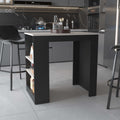 Kitchen Island with Storage Base in Wenge and Ibiza Marble