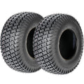 Set of 2 15x6.00-6 Lawn Mower Tires, 4-Ply Tubeless Turf Tread Replacement, Tire Only No Rim, Fits 4.5' Rim for Riding Lawn Mowers, 570 lbs Capacity