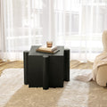 Puzzle Art Side Table, Modular Convex Edge MGO Table - Buy Singles or Combine for Custom Layouts,  Indoor & Outdoor,Black Color