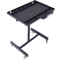 Adjustable Tear Down Work Table with Drawer for Garages, Repair Shops, and DIY, Portable, (4) 2.5' Swivel Casters, 220 Pound Capacity, Rubber Corners, Heavy Duty Steel,black