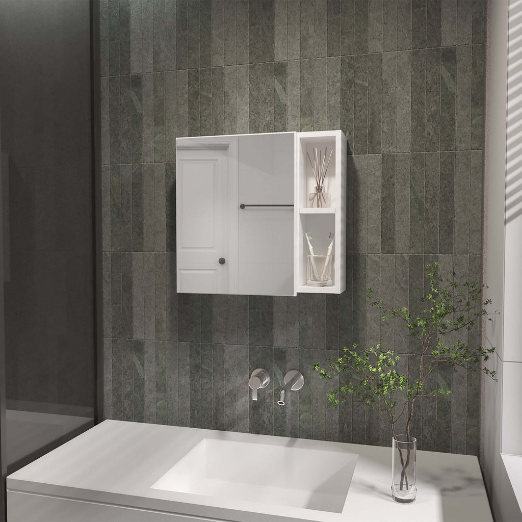 Myrick 2-Shelf Medicine Cabinet with Mirror White